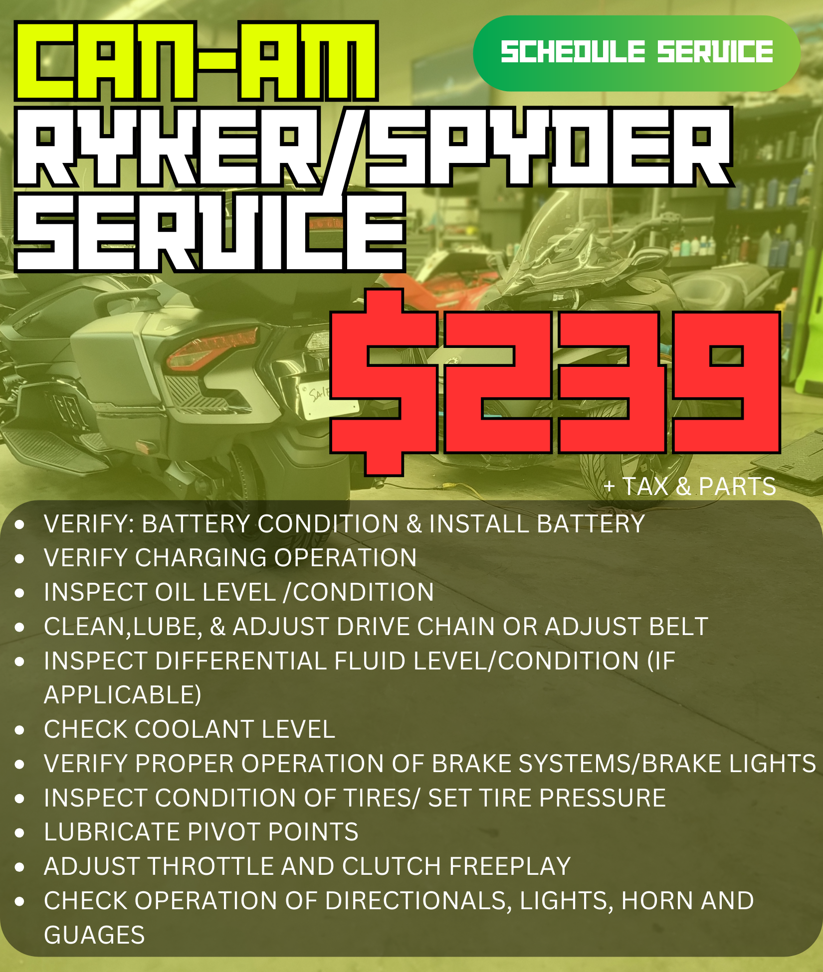 Ryker Service near Milwaukee